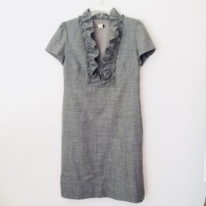 J.CREW WOOL ruffle-collar dress